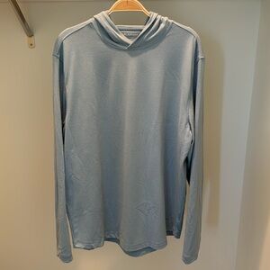 COPY - Harlestons performance hoodie, tailored fit size large color, light blue